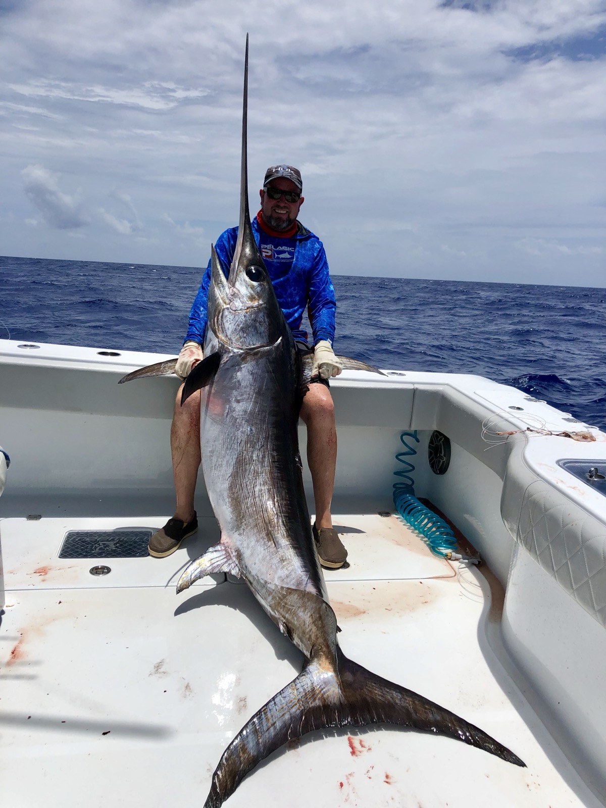 Steve with a swordfish catch